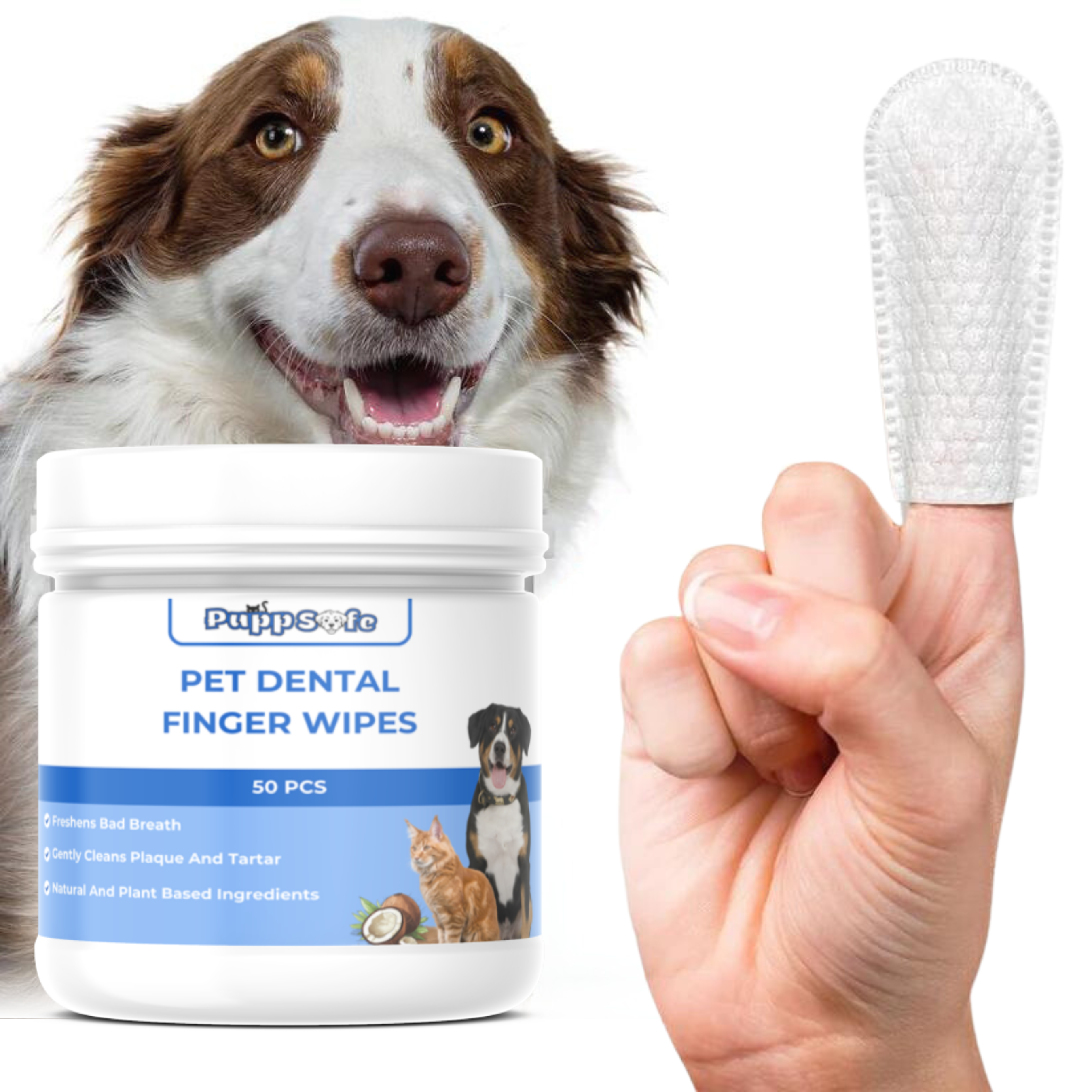 Dog Dental Cleaning Finger Wipes